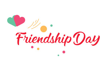Happy international friendship day typography vector illustration