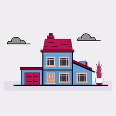 Fototapeta premium Illustration of home