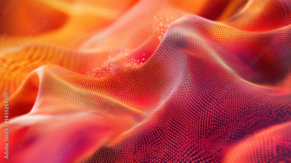 Poster abstract technology particles lines mesh background.