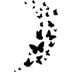 Butterflies Flying Silhouette
