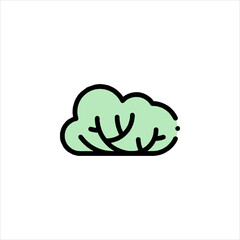 vector illustration of a green leaf