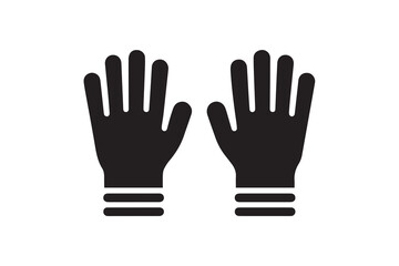 Obraz premium simple and unobtrusive Kitchen gloves vector silhouette illustration isolated in white background