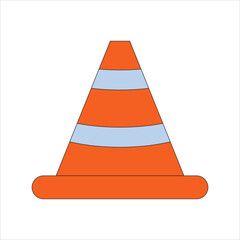 traffic cone vector illustration