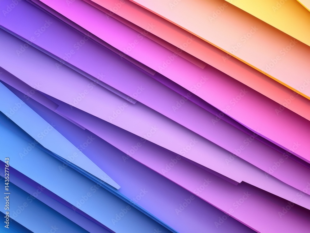 Poster abstract gradient layers creating depth and dimension with pastel color palette for modern design