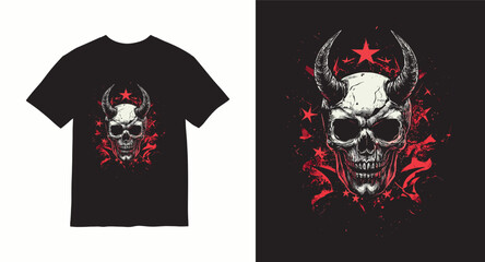 Graffiti skull graphic vector t-shirt design