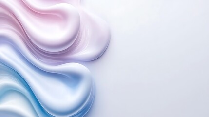 Fototapeta premium Pastel Cream Swirls with White Background.