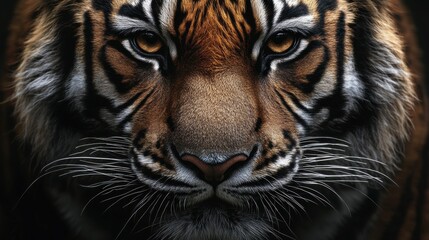 Naklejka premium Tiger looking camera with clipping path on white background