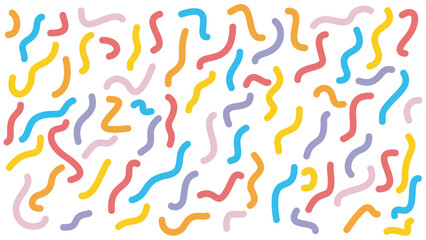 cute line pattern vector colorful