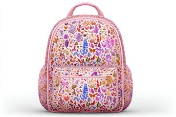 Colorful Floral Backpack for Children Emphasizing Mental Health and Creativity during the Week of Childhood Awareness