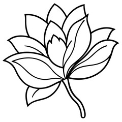 Minimal Free-Flowing Florals Vector on White