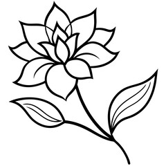 Minimal Free-Flowing Florals Vector on White