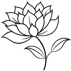 Minimal Free-Flowing Florals Vector on White