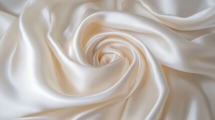 Obraz premium Smooth elegant white silk or satin luxury cloth texture as wedding background. Luxurious Christmas background or New Year background design