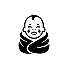 Crying  a  baby boy vector illustration isolated