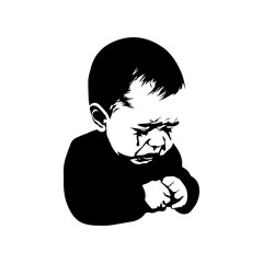 Crying  a  baby boy vector illustration isolated