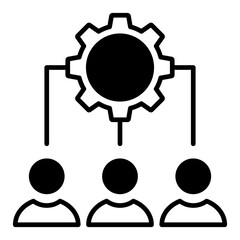 Organization Black Icon Vector Illustration