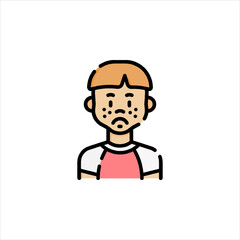 funny cartoon casual man