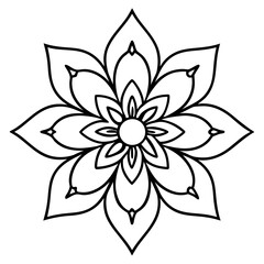 Minimal Boho Blossom Set Vector on White