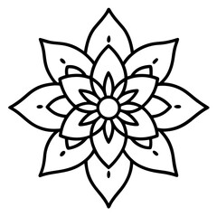 Minimal Boho Blossom Set Vector on White