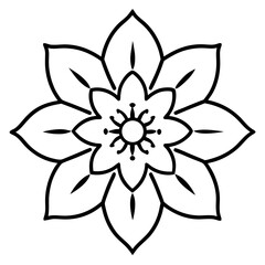 Minimal Boho Blossom Set Vector on White