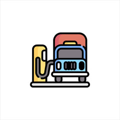 yellow truck icon
