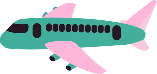 Colorful Airplane Illustration