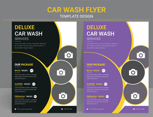 Creative car wash car detailing and rental flyer, Car wash flyer design professional car service brochure design, car, service, repair, garage, foam, clean, shine, bubbles, automobile, drive, engine, 