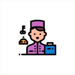 set of funny cartoon mechanic