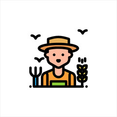 funny cartoon farmer