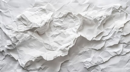 Fototapeta premium crumpled white paper texture background