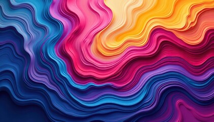 Abstract swirling paint textures in vibrant hues , illustration, lines, fluid