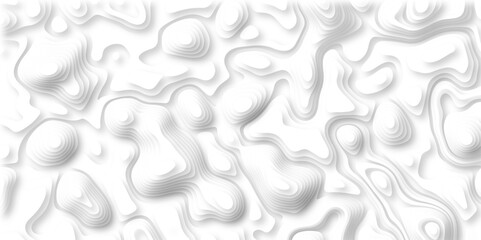 paper cut 3d render topography abstract, beautiful white Background. geometric map relief texture with curved layers and shadow. Realistic papercut decoration textured with wavy vector design.