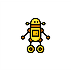 funny cartoon robot