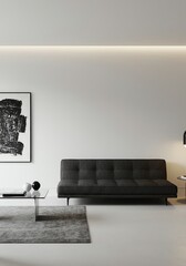 Modern Living Room Interior with Sofa and Minimalist Decor