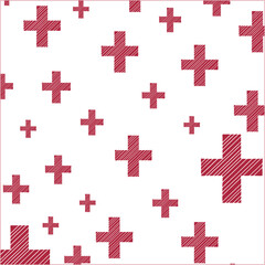 seamless pattern with red cross for blood transfusions theme design