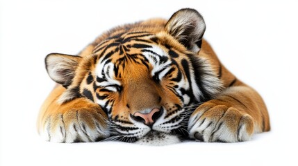 Obraz premium bengal tiger isolated on white background