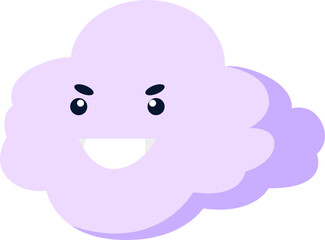 Angry Cloud Character Illustration
