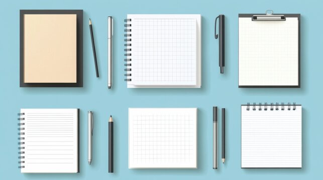 Minimalist planner pages templates. Organizer page, diary and daily control book. Life planners, weekly and days organizers or office schedule list. Graphic organization paper vector set