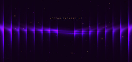 Abstract modern geometric purple glowing diagonal lines background. Technology speed motion movement.