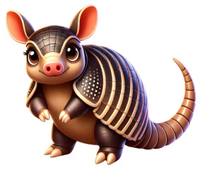 Armadillo illustration design isolated on a transparent background