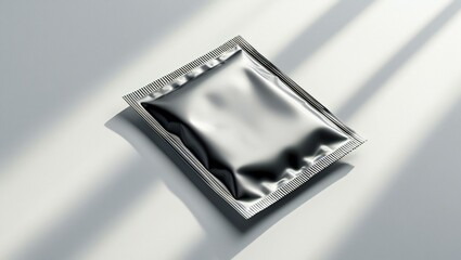 Blank condom mockup packaging.