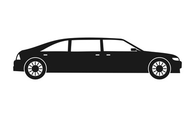 Luxury long saloon car icon vector