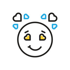 Multi color icon for feeling