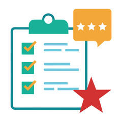 Obraz premium Feedback Form Survey and Rating Icons