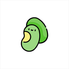 green cucumber on white background