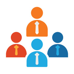 Human Resources Icons in Light Corporate Style