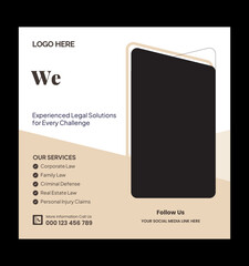 Legal Services Advertisement. Law Firm Social Media Post. Lawyer Social Media Post