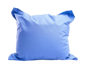 Soft Blue Pillow on Transparent Background Ideal for Home Decor and Comfort Needs
