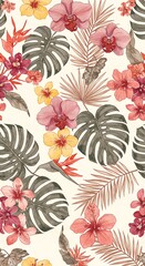 Watercolor Tropical Bloom AI Generated