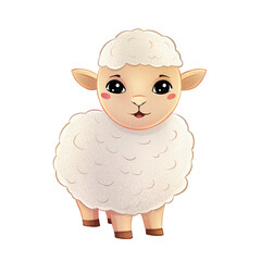 Cute Sheep Character Animal Digital Illustration